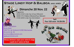 Stage Lindy Hop et Balboa avec Andy